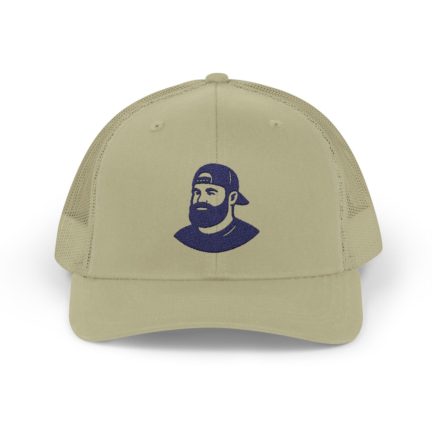 👉 Cheer Dad Hat – Embroidered Bearded Man Logo Trucker Hat | Legend in the Stands™