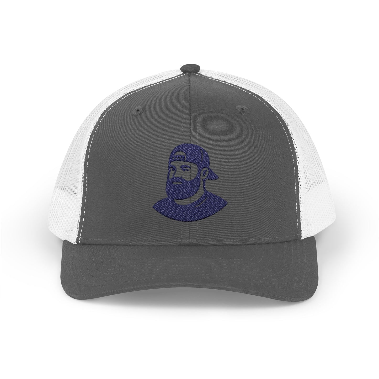 👉 Cheer Dad Hat – Embroidered Bearded Man Logo Trucker Hat | Legend in the Stands™