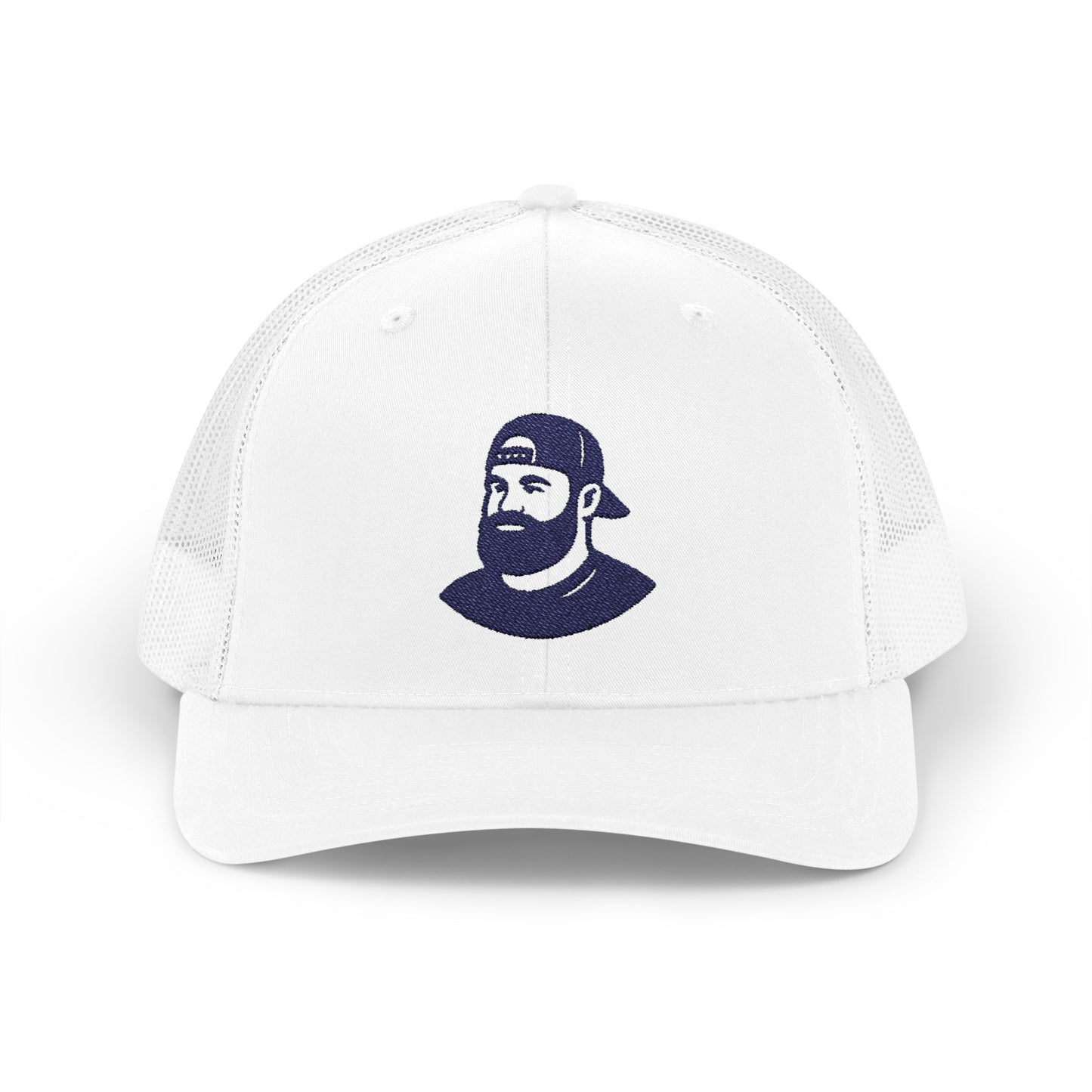 👉 Cheer Dad Hat – Embroidered Bearded Man Logo Trucker Hat | Legend in the Stands™
