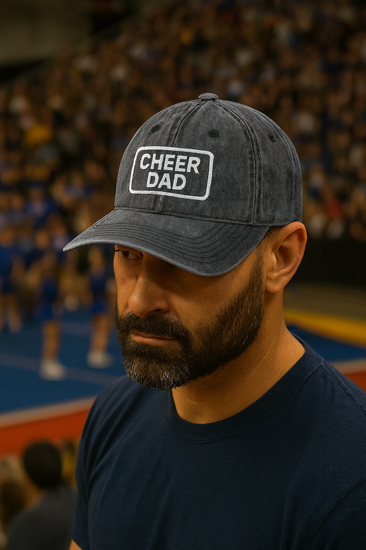 👉 Cheer Dad Hat – Embroidered Adjustable Vintage Cap | Legend in the Stands™