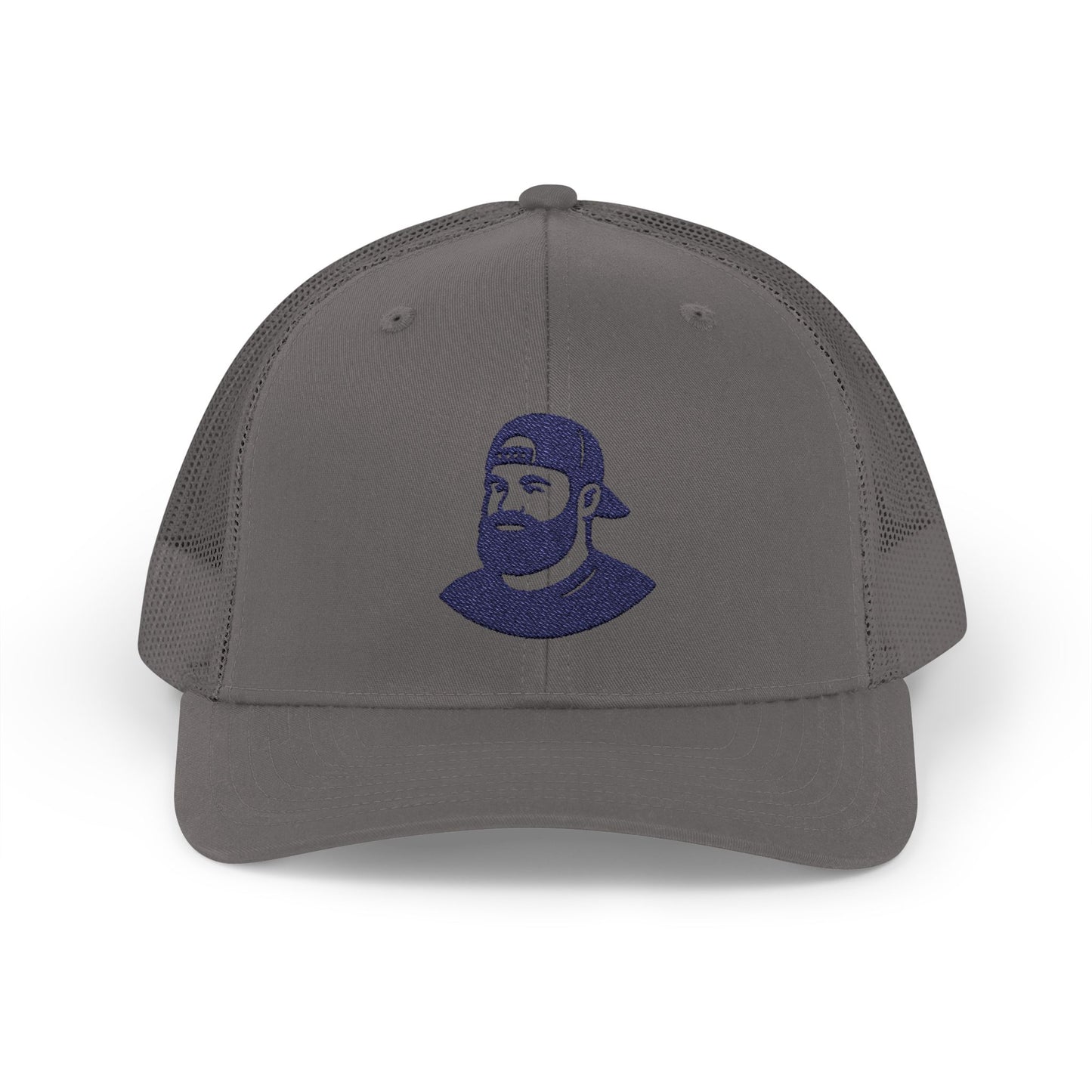 👉 Cheer Dad Hat – Embroidered Bearded Man Logo Trucker Hat | Legend in the Stands™