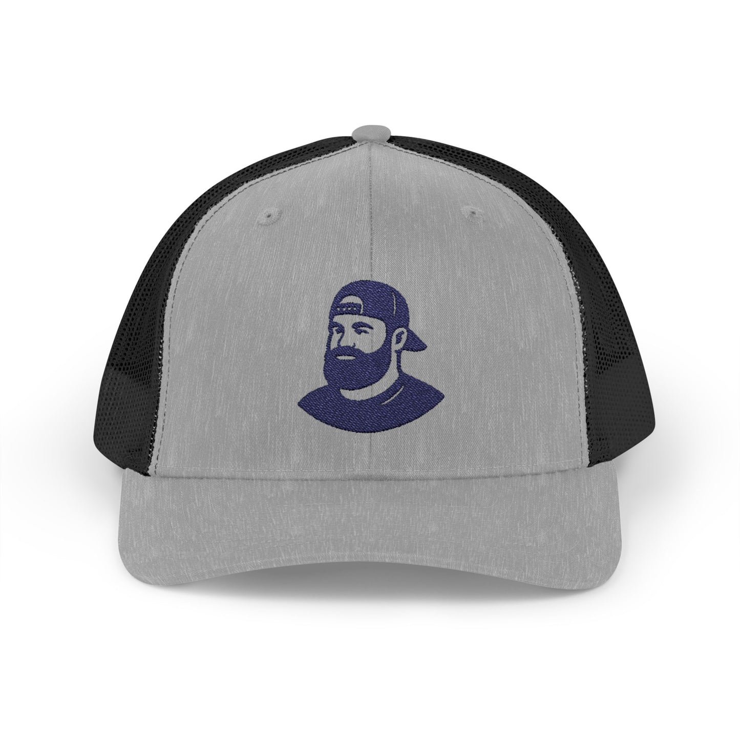 👉 Cheer Dad Hat – Embroidered Bearded Man Logo Trucker Hat | Legend in the Stands™